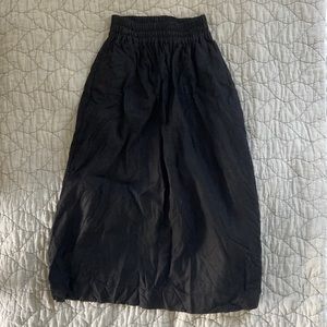 Not perfect linen long black skirt